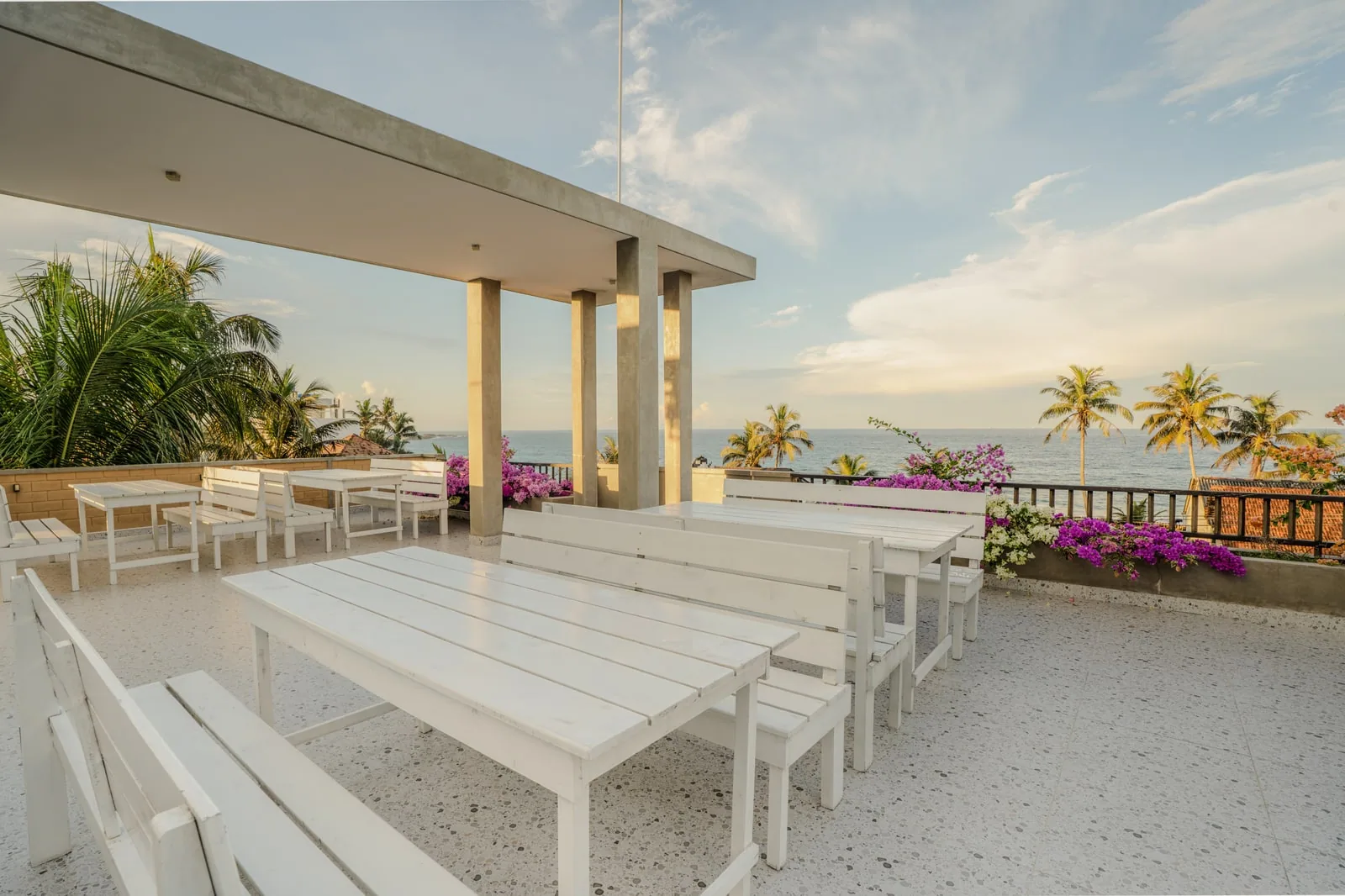 Ocean views from the rooftop terrace